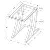 Accent Table, C - Shaped, Tempered Glass, Versatile Use - Black - Image 6