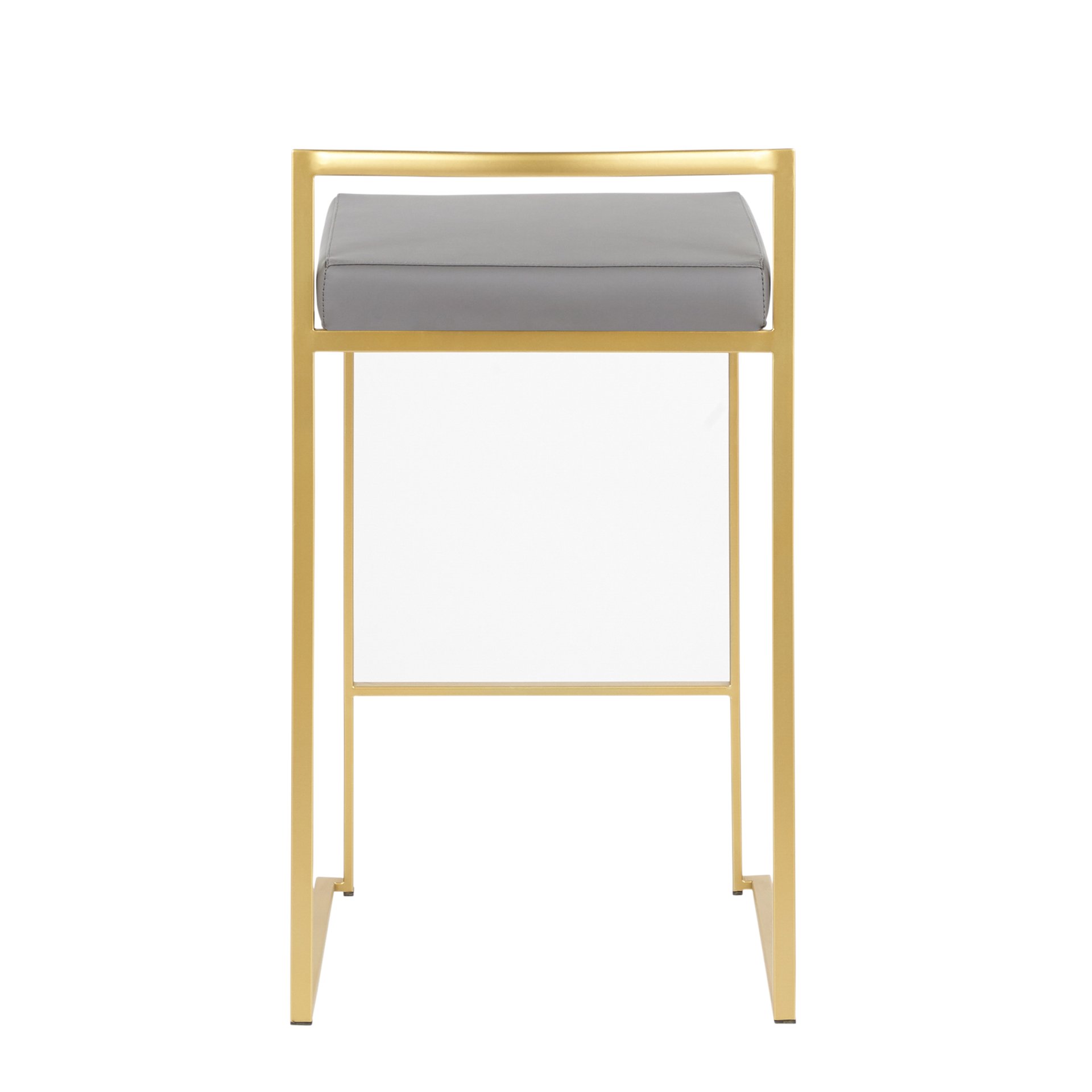 Fuji - Contemporary Counter Stool (Set of 2) - Gold / Gray - Image 5