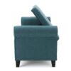 Hayes - Contemporary Armed Storage Bench With Rolled Arms - Teal - Image 11