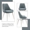 Laela - Boucle Bone Table Side Chair - Light Blue - Image 5