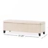 Glouster - Contemporary Storage Ottoman - Light Beige - Image 3