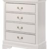4 Drawer Chest Traditional Style - White - Image 3