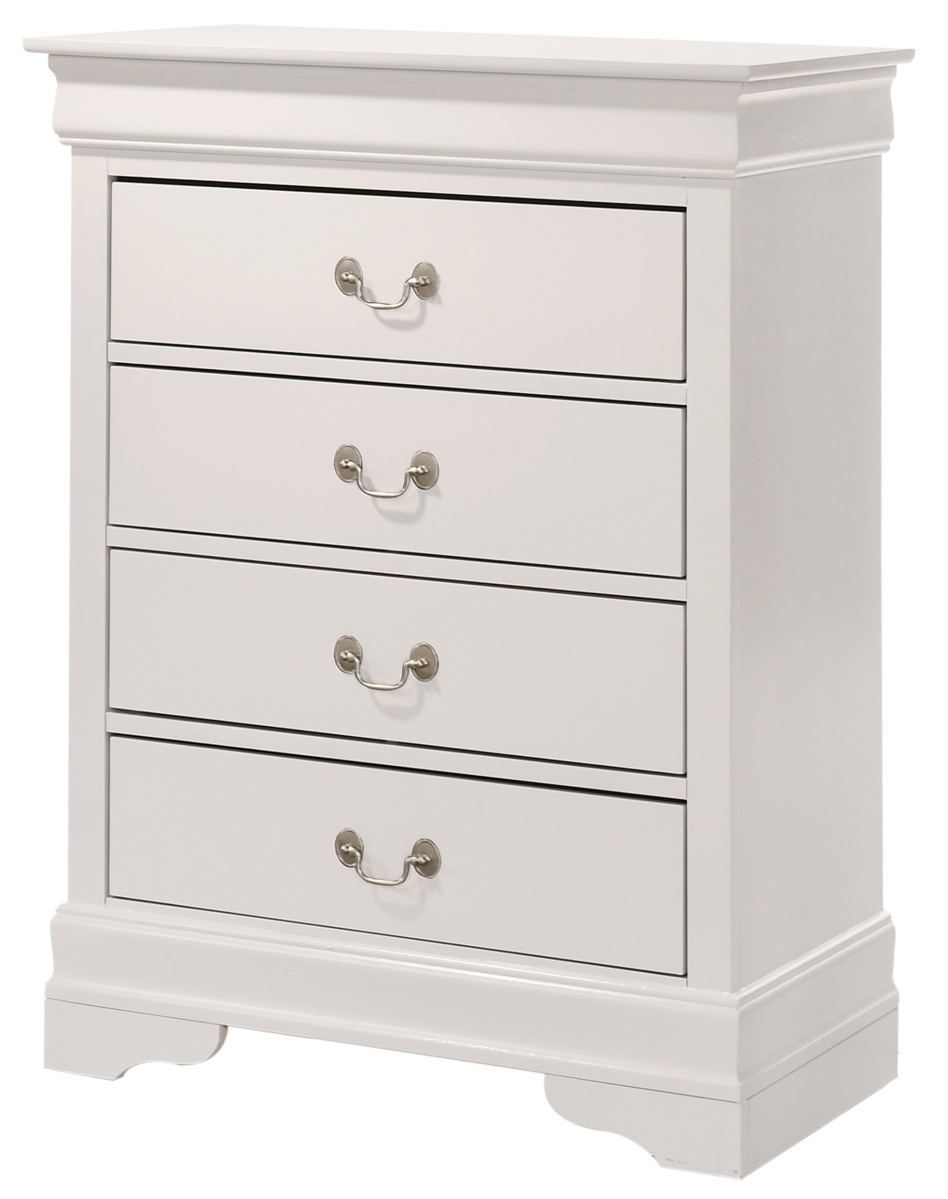 4 Drawer Chest Traditional Style - White - Image 3