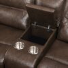 Aashi - Leather Gel Match Recliner Loveseat - Brown - Image 3