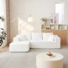 Modular Cloud Sectional Couch With L Shape Chaise - White - Image 4
