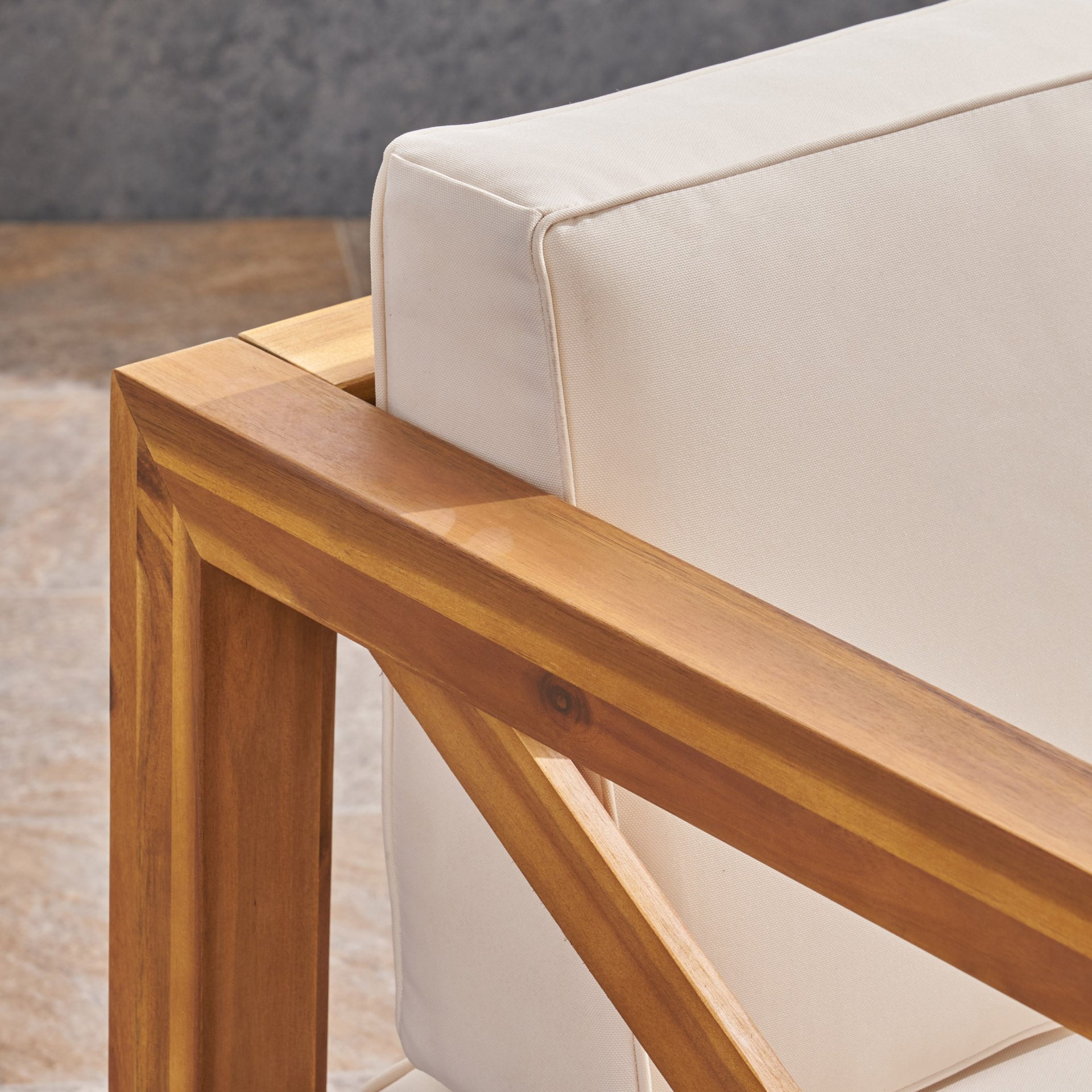 Brava - Modern Club Chair With Water Resistant Cushions - Beige - Image 4