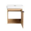 20" Wall Mounted Bathroom Vanity With Ceramic Sink And Storage Cabinet - Oak - Image 18