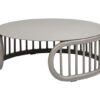 Harper - Indoor/Outdoor Modern Round Coffee Table - Geige Taupe Aluminum - Image 7