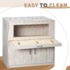Guinea Pig Cages, Hamster Cage Wood With Independent Storage Cabinet, House For Rat Chinchilla With Guinea Pig Hutch And Bridge, Openable Top With Acrylic Sheets - Natural Wood - Image 8
