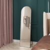 Arched Full Length Mirror With Frame For Bathroom Bedroom ing Store - Black - Image 5