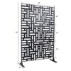 Outdoor / Indoor Privacy Screen Metal Privacy Screen, Freestanding Decorative Privacy Screen For Deck Balcony - Black - Image 3