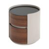 Italian Retro Double Storage Round Side Table - Gray Brown - Image 9