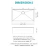 33" Drop In Kitchen Sink With Workstation Ledges 16 Gauge T304 Single Bowl Sink - Gold - Image 12