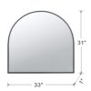 Arched Decorative Accent Mirror With Iron Metal Frame, Wall Deor For Bathroom, Bedroom, Entryway, Mantel - Black - Image 8
