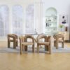 Contemporary Velvet Upholstered Accent Dining Chair - Camel Teddy - Image 13