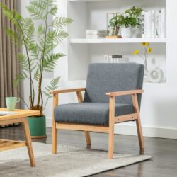 Bahamas - Linen Fabric Chair - Gray