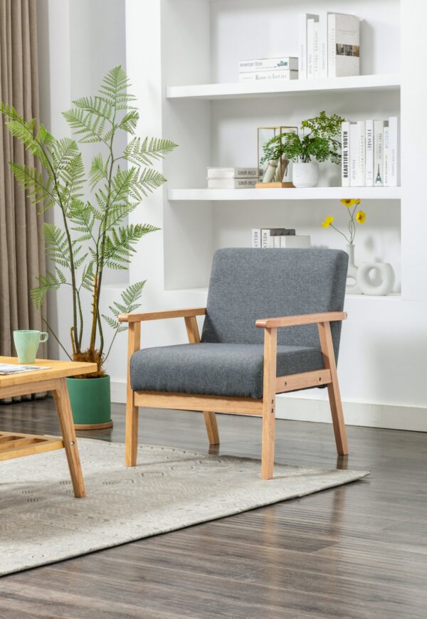 Bahamas - Linen Fabric Chair - Gray