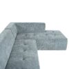 Modular Combination Living Room Sofa Set, Modern Minimalist Sofa, Living Room Upholstered Sofa Bed, Bedroom, 2 Pieces Computer Free Combination, L - Shaped - Light Gray - Image 23