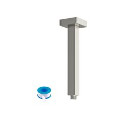 8" Ceiling Mounted Shower Arm With Flange, Stainless Steel - Brushed Nickel