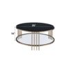 Abisha - Sintered Stone Top & Champagne Round Coffee Table - Black - Image 5