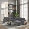 Melody - Sectional Sofa With Pullout Bed Feature - Gray - Image 2