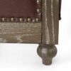 Comfy 3 Seat Sofa With Wooden Legs, Retro Style For Living Room And Study - Dark Brown - Image 10