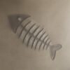 Rustic Magnesium Oxide Side Table With Fish Pattern Design - Gray - Image 11