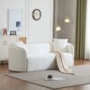 Coral - Curved Sofa, 3 Seater, Living Rooms, Bedrooms, Apartment Office - White - Image 2