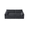 Queen Pull Out Sofa Bed, 3 In 1 Convertible Sleeper Sofa With Side Storage Multifunctional Velvet Loveseat Bed For Living Room - Gray - Image 12