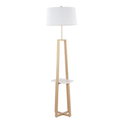 Cosmo - Shelf Contemporary / Glam Floor Lamp - Gold