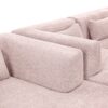 Modern Upholstered L Shape Sofa With 2 Chaise Lounges And Five Back Pillows Boucle Fabric - Pink - Image 22