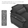 Modern U-Shaped Sectional Sofa With Waist Pillows, 6 Seat Upholstered Symmetrical Sofa Furniture, Sleeper Sofa Couch With Chaise Lounge - Gray - Image 15