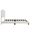 Queen Upholstered Platform Bed With Saddle Curved Headboard And Diamond Tufted Details - Beige - Image 8
