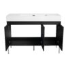 Freestanding Bathroom Vanity With Resin Sink And Storage Cabinet - Dark Oak - Image 15