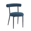 Dining Chair (Set of 2), Modern Dining Room Chairs - Black / Navy Blue - Image 8