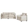 Modern Living Room Sofa 2 Piece Set With Single And 2 Seater Sofa - Beige - Image 18