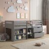 Fabiana - Twin Loft Bed With Storage - Gray - Image 6
