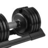 52Lbs Adjustable Dumbbell Steel And Plastic - Black - Image 7