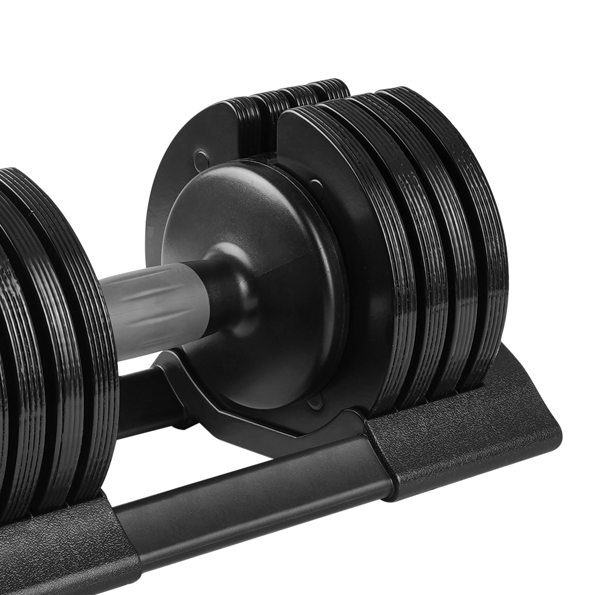 52Lbs Adjustable Dumbbell Steel And Plastic - Black - Image 7