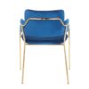 Napoli - Contemporary Chair (Set of 2) - Gold / Blue - Image 5