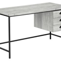 Computer Desk For Home Office, Laptop, Storage Drawers, Contemporary And Modern - Gray