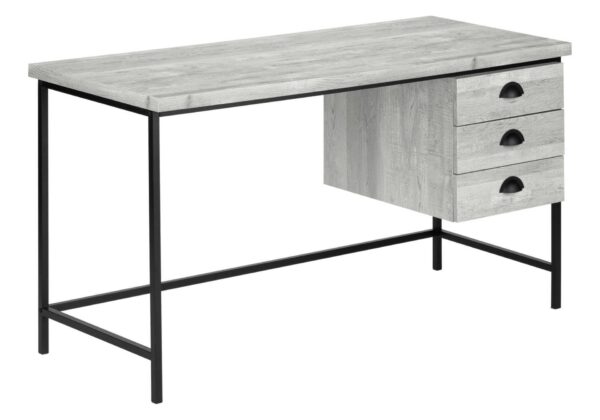 Computer Desk For Home Office, Laptop, Storage Drawers, Contemporary And Modern - Gray