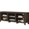 Benito - Wide TV Stand With Open Shelves And Cable Management - Dark Dusty Brown - Image 7
