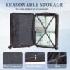 20" / 24" / 28" 3 Pieces / Set Spinner Wheel Luggage, Carry On Suitcase, Matching Color, TSA Combination Lock - Brown - Image 8