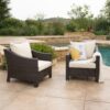 Antibes - Armchair Stylish Outdoor Wicker Club Chair With Water Resistant Cushions - Brown - Image 4