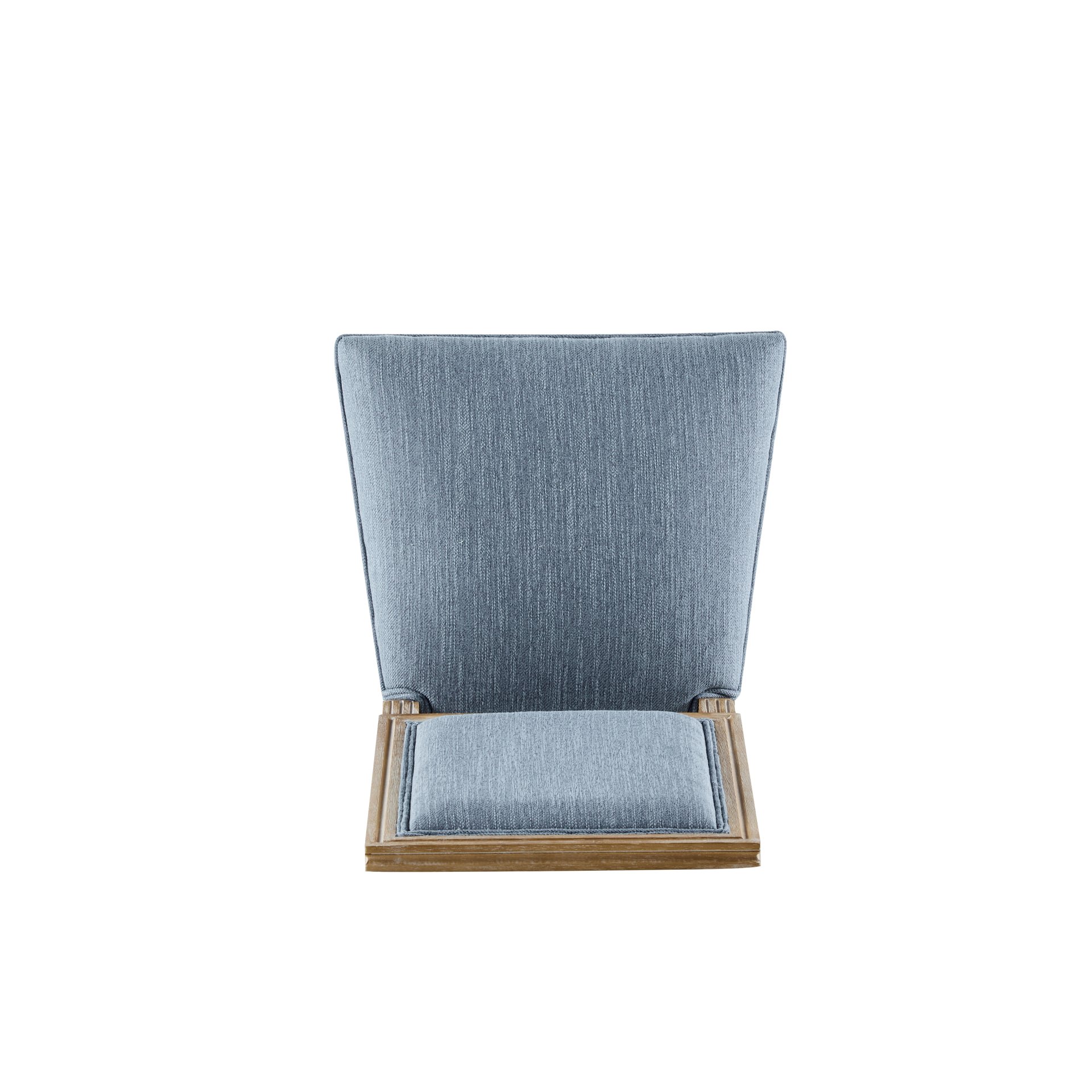 Vintage Inspired French Country Dining Chairs (Set of 4) With Cane Backrest & Upholstered Seats - Slate Blue - Image 16