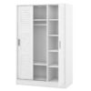 3 Door Shutter Wardrobe & Shelves - White - Image 6