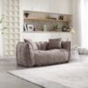 Soft Beanbag Chair With High Resilience Foam Core For Two People - Brown - Image 2