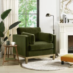 Knox - Modern Farmhouse Arm Chair - Olive Green