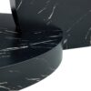 Modern Marble Pattern Double Layer Coffee Table Versatile Design With Tempered Glass And Base - Black / Transparent - Image 6